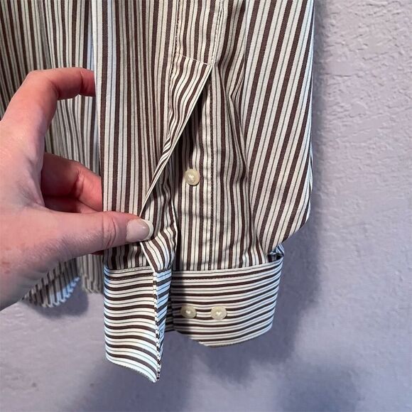 NWOT. Geoffrey Beene Men's 2XL Multicolor Striped Long Sleeve Shirt Casual. - Picture 4 of 6